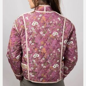 Simply Southern Reversible Quilted Floral Jacket Women’s Small